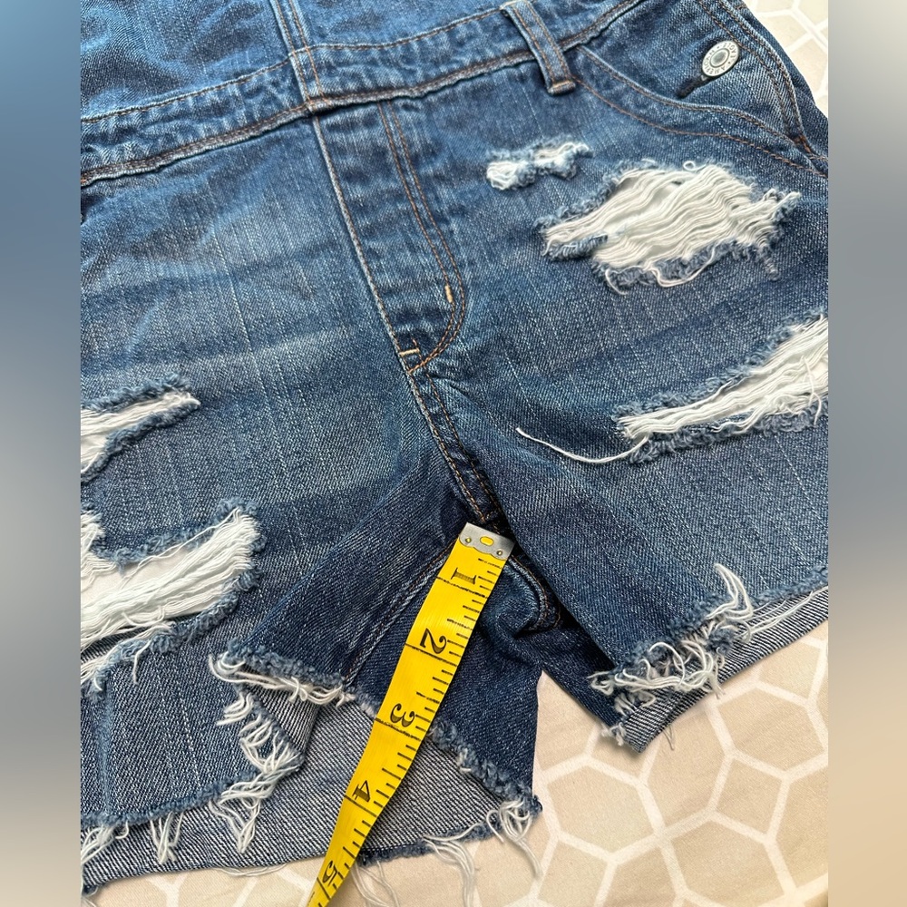 American Eagle blue denim overalls or jumpsuit size extra small - Picture 6 of 11